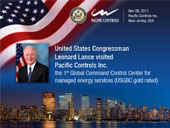 United States Congressman Leonard Lance visited Pacific Controls Inc.