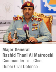 Major General Rashid Thani Al Matrooshi, Commander-in-Chief of the Dubai Civil Defence Department