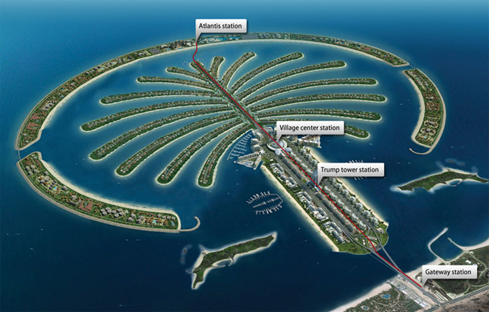 The Palm Jumeirah Monorail Stations